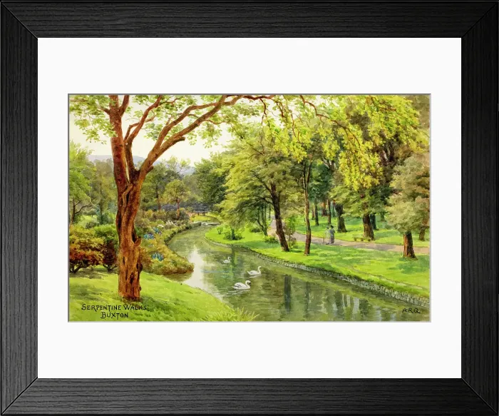 Framed Print : Serpentine Walks, Buxton, Derbyshire