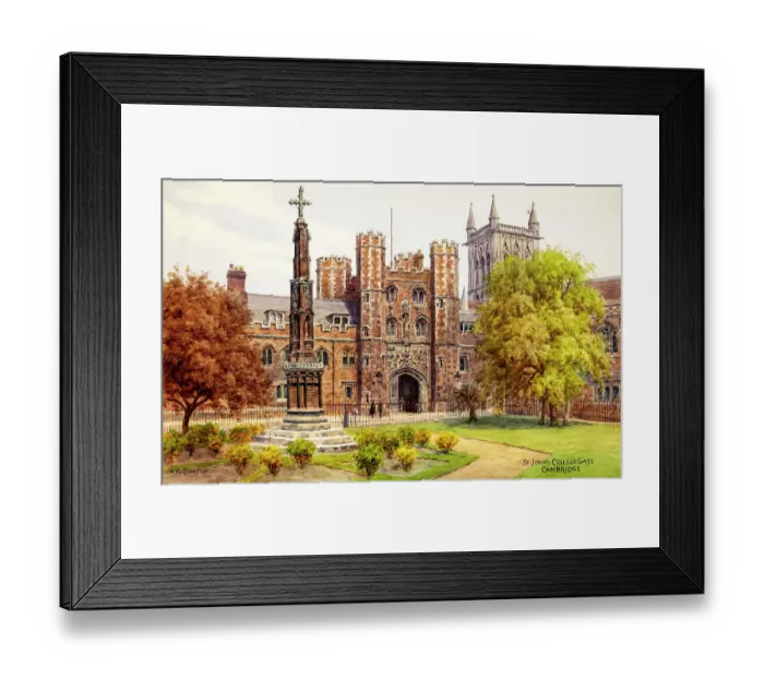 Framed Print : Cambridge - St John's College Gate Framed Print : Cambridge - St John's College Gate