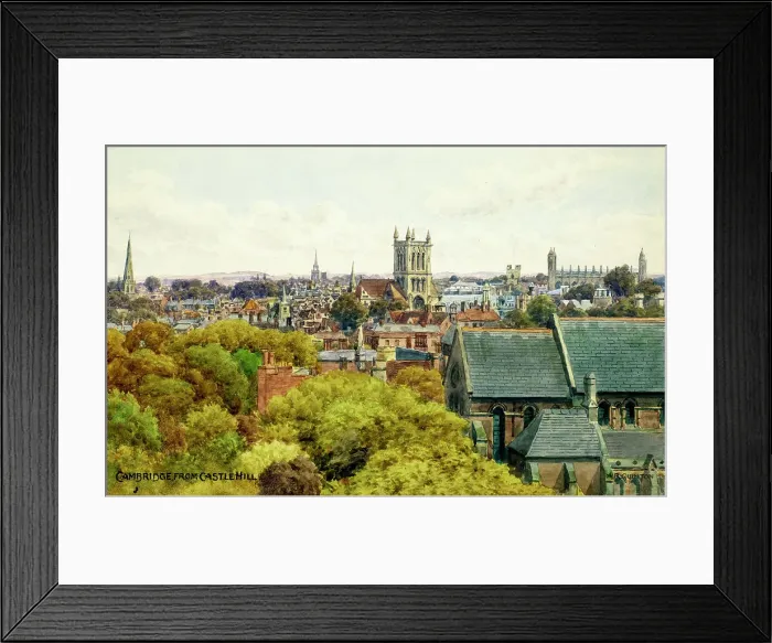 Framed Print : Cambridge skyline viewed from Castle Hill Framed Print : Cambridge skyline viewed from Castle Hill