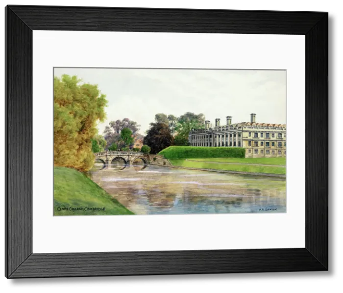 Framed Print : Cambridge - Clare College from the Backs Framed Print : Cambridge - Clare College from the Backs
