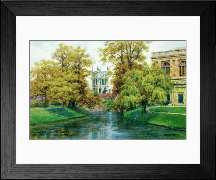 Framed Print : Cambridge - The Backs and St John's College Chapel Framed Print : Cambridge - The Backs and St John's College Chapel
