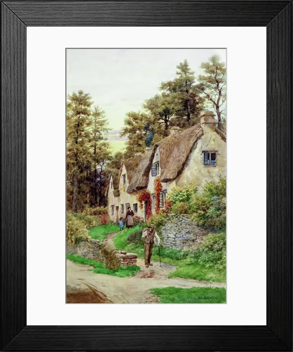 Framed Print : Thatched cottages, Castle Combe, Wiltshire Framed Print : Thatched cottages, Castle Combe, Wiltshire