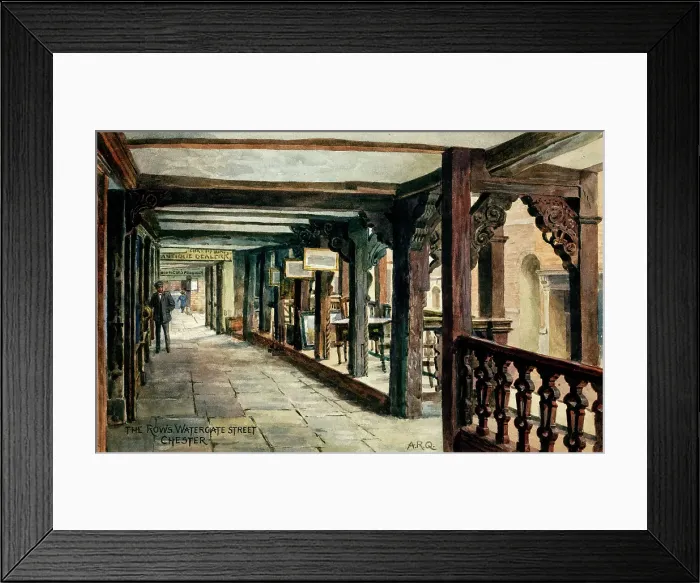 Framed Print : The Rows, Watergate Street, Chester, Cheshire Framed Print : The Rows, Watergate Street, Chester, Cheshire