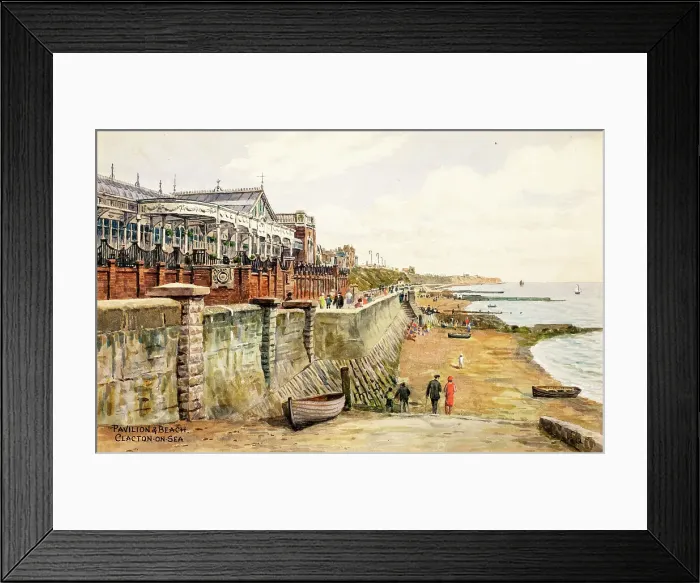 Framed Print : Pavilion and Beach, Clacton on Sea, Essex Framed Print : Pavilion and Beach, Clacton on Sea, Essex