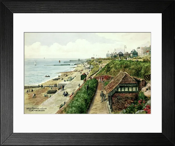 Framed Print : West Parade and Cliff, Clacton on Sea, Essex Framed Print : West Parade and Cliff, Clacton on Sea, Essex