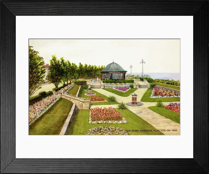 Framed Print : The Sunk Gardens, Clacton on Sea, Essex Framed Print : The Sunk Gardens, Clacton on Sea, Essex