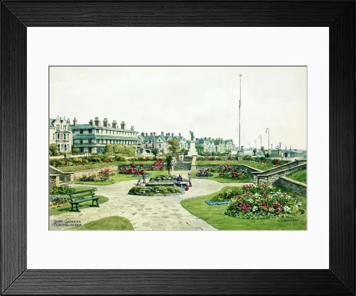 Framed Print : The Sunk Gardens, Clacton on Sea, Essex Framed Print : The Sunk Gardens, Clacton on Sea, Essex