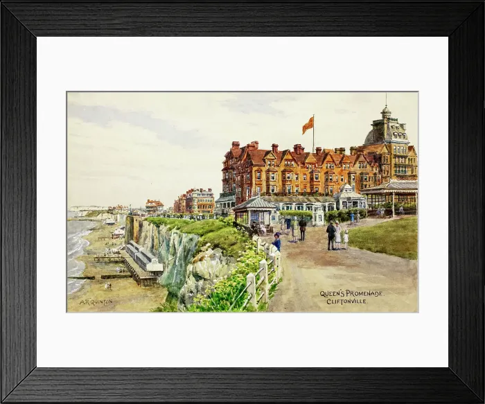 Framed Print : Queen's Promenade, Cliftonville, Margate, Kent Framed Print : Queen's Promenade, Cliftonville, Margate, Kent