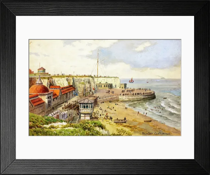 Framed Print : Palm Bay, Cliftonville, Margate, Kent Framed Print : Palm Bay, Cliftonville, Margate, Kent