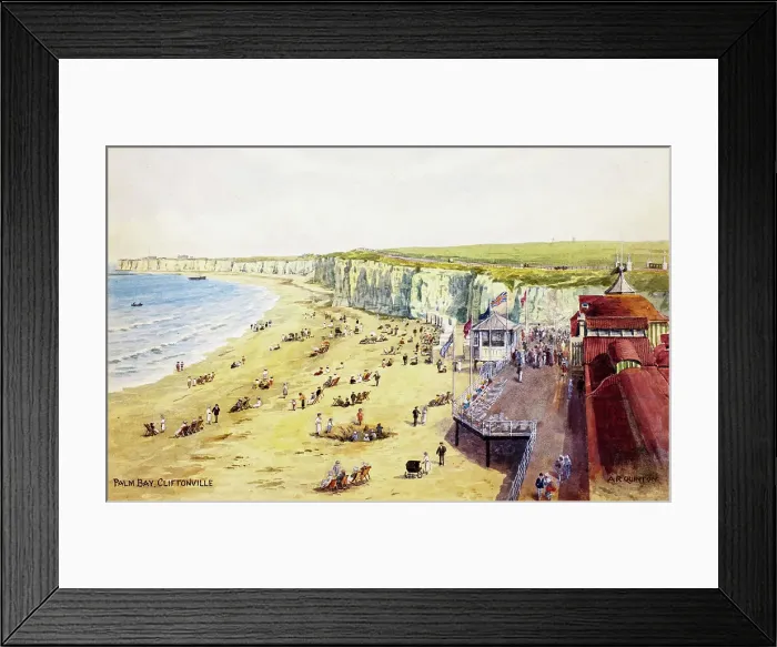 Framed Print : Palm Bay, Cliftonville, Margate, Kent Framed Print : Palm Bay, Cliftonville, Margate, Kent