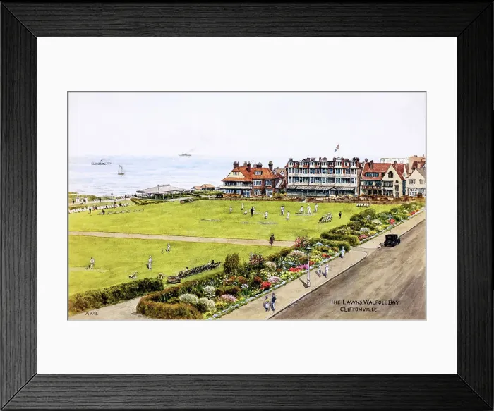 Framed Print : The Lawns, Walpole Bay, Cliftonville, Margate, Kent Framed Print : The Lawns, Walpole Bay, Cliftonville, Margate, Kent