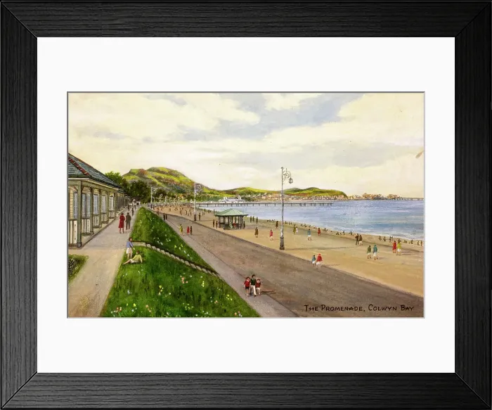 Framed Print : Promenade, Colwyn Bay, Clwyd, North Wales Framed Print : Promenade, Colwyn Bay, Clwyd, North Wales