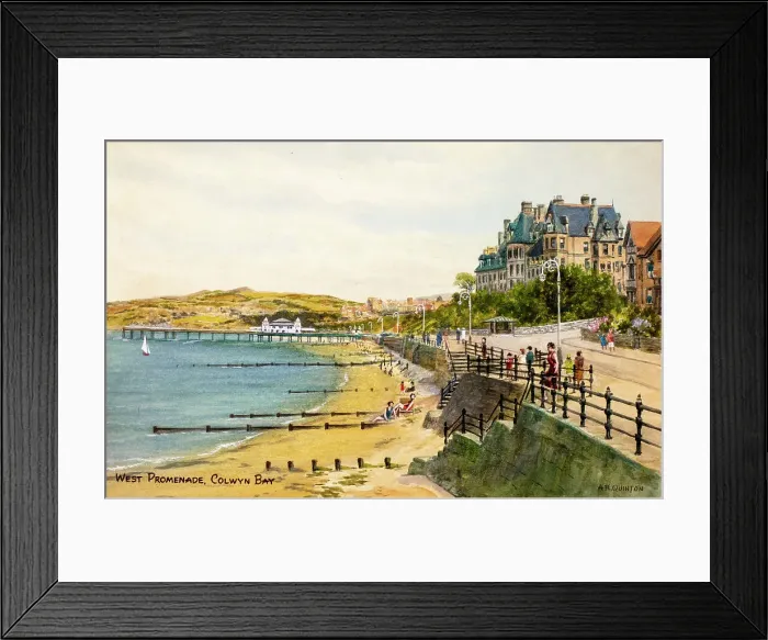 Framed Print : West Promenade, Colwyn Bay, Clwyd, North Wales