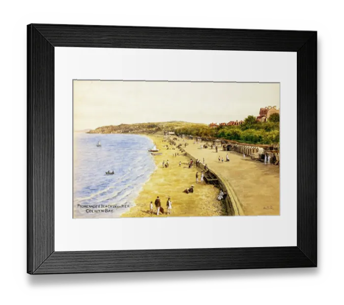 Framed Print : Promenade and Beach, Colwyn Bay, Clwyd, North Wales Framed Print : Promenade and Beach, Colwyn Bay, Clwyd, North Wales