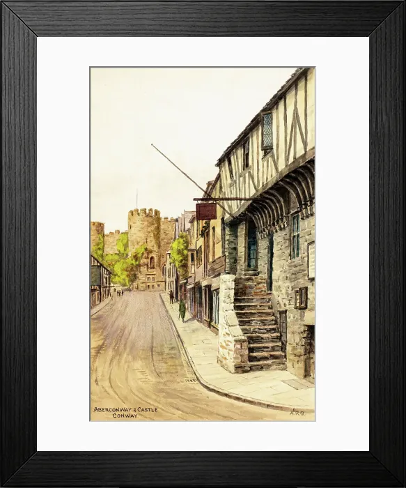 Framed Print : Aberconwy House and Castle, Conwy (Conway), North Wales Framed Print : Aberconwy House and Castle, Conwy (Conway), North Wales