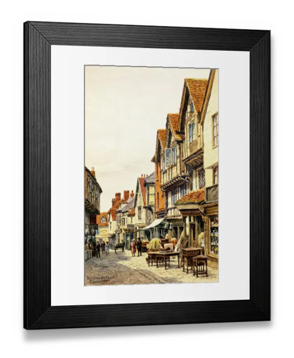 Framed Print : Butchers Row, Coventry, Warwickshire Framed Print : Butchers Row, Coventry, Warwickshire