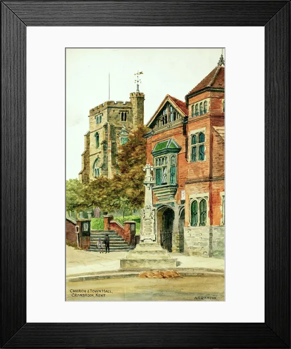 Framed Print : Church and Town Hall, Cranbrook, Kent Framed Print : Church and Town Hall, Cranbrook, Kent