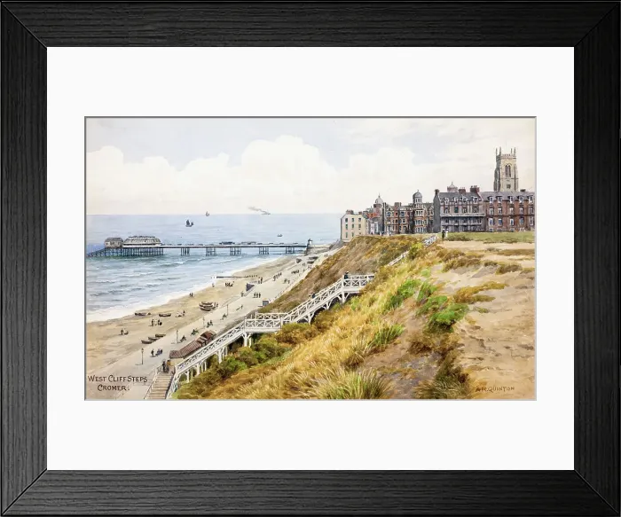 Framed Print : West Cliff Steps, Cromer, Norfolk Framed Print : West Cliff Steps, Cromer, Norfolk