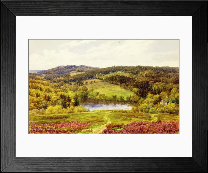 Framed Print : The Old Mill Pond, Crowborough, East Sussex Framed Print : The Old Mill Pond, Crowborough, East Sussex