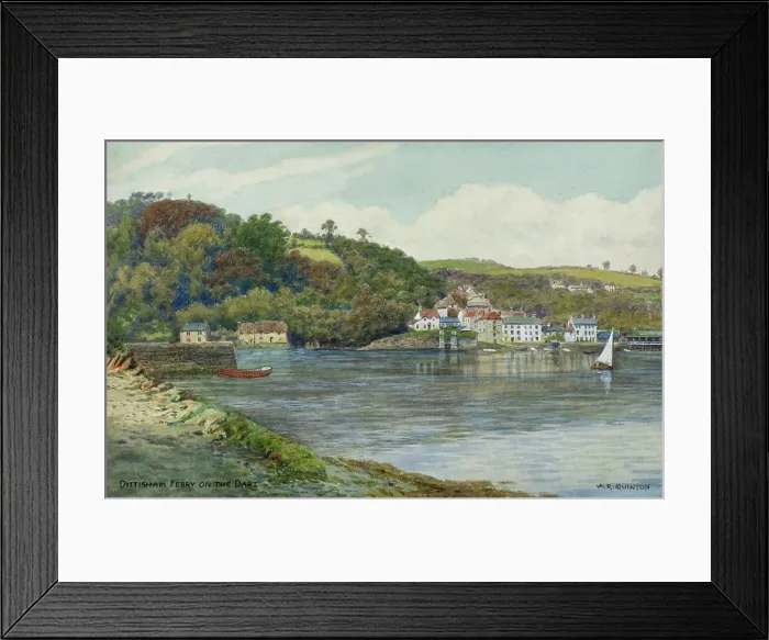 Framed Print : Dittisham Ferry on the River Dart, Devon Framed Print : Dittisham Ferry on the River Dart, Devon