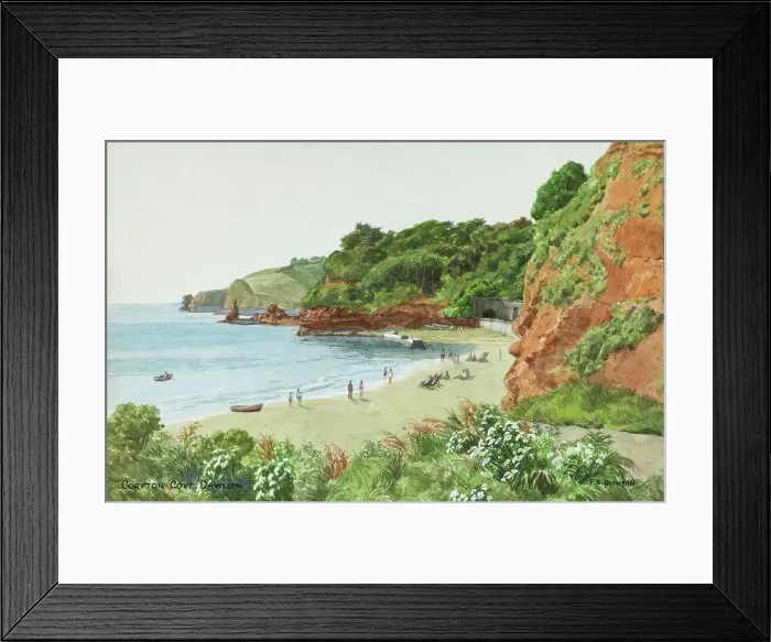 Framed Print : Coryton Cove, Dawlish, South Devon Framed Print : Coryton Cove, Dawlish, South Devon
