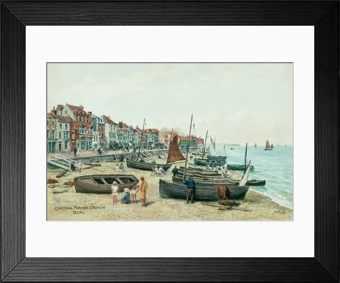 Framed Print : Central Parade and Beach, Deal, Kent Framed Print : Central Parade and Beach, Deal, Kent