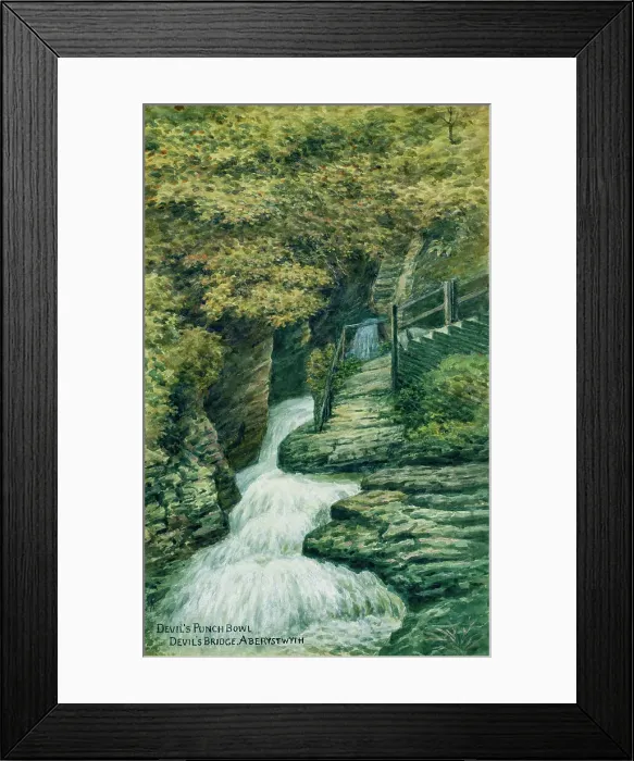 Framed Print : Devil's Bridge Falls, Rheidol Valley, nr Aberystwyth, Wales Framed Print : Devil's Bridge Falls, Rheidol Valley, nr Aberystwyth, Wales
