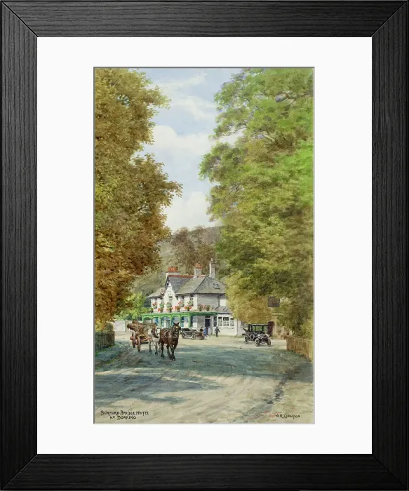 Framed Print : Burford Bridge Hotel, Box Hill, Dorking, Surrey Framed Print : Burford Bridge Hotel, Box Hill, Dorking, Surrey
