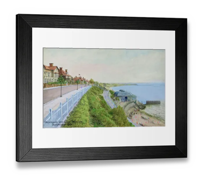 Framed Print : Promenade and Cliff Pavilion, Dovercourt Bay, Essex Framed Print : Promenade and Cliff Pavilion, Dovercourt Bay, Essex