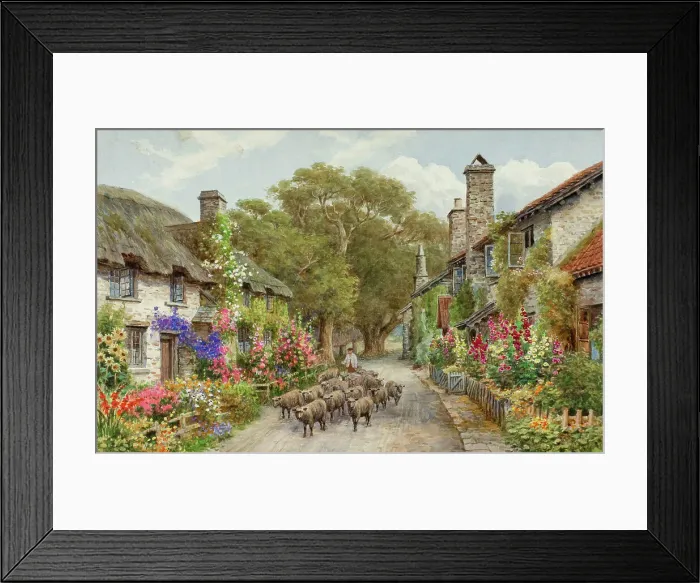 Framed Print : Bossington, Exmoor, Somerset Framed Print : Bossington, Exmoor, Somerset