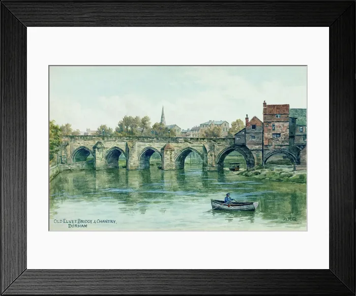 Framed Print : Old Elvet Bridge and Chantry, Durham, County Durham Framed Print : Old Elvet Bridge and Chantry, Durham, County Durham