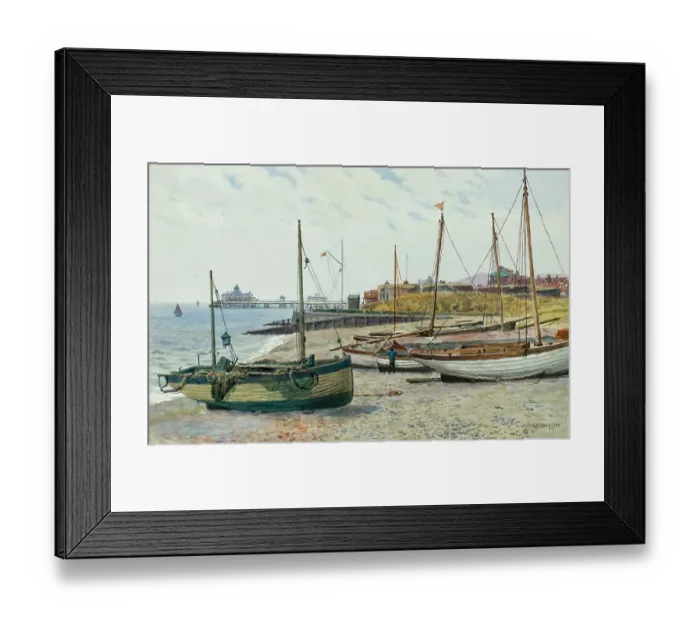 Framed Print : Fishing boats on the beach, Eastbourne, East Sussex Framed Print : Fishing boats on the beach, Eastbourne, East Sussex