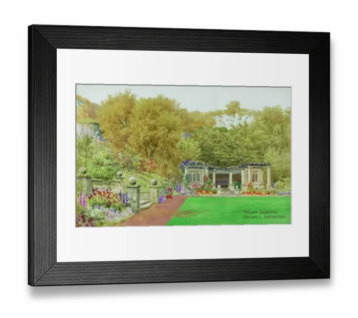 Framed Print : Italian Gardens, Holywell, Eastbourne, East Sussex Framed Print : Italian Gardens, Holywell, Eastbourne, East Sussex