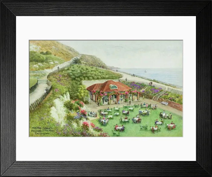 Framed Print : Tea Chalet, Holywell Retreat, Eastbourne, East Sussex Framed Print : Tea Chalet, Holywell Retreat, Eastbourne, East Sussex