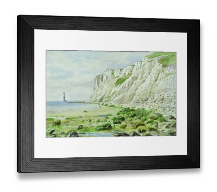 Framed Print : Eastbourne, East Sussex - Beachy Head and Lighthouse