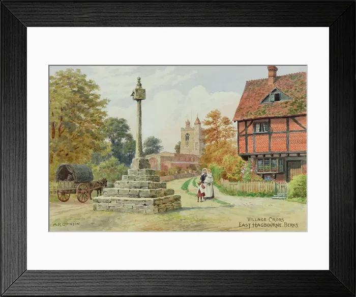 Framed Print : Village Cross, East Hagbourne, Oxfordshire Framed Print : Village Cross, East Hagbourne, Oxfordshire