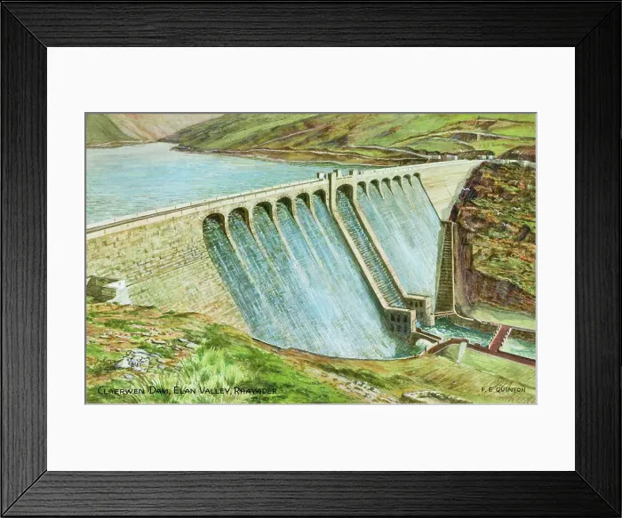 Framed Print : Claerwen Dam, Elan Valley, Rhayader, Powys, Wales Framed Print : Claerwen Dam, Elan Valley, Rhayader, Powys, Wales