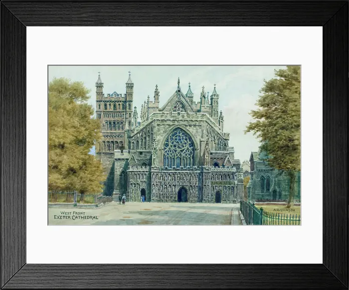 Framed Print : West Front, Exeter Cathedral, Exeter, Devon Framed Print : West Front, Exeter Cathedral, Exeter, Devon