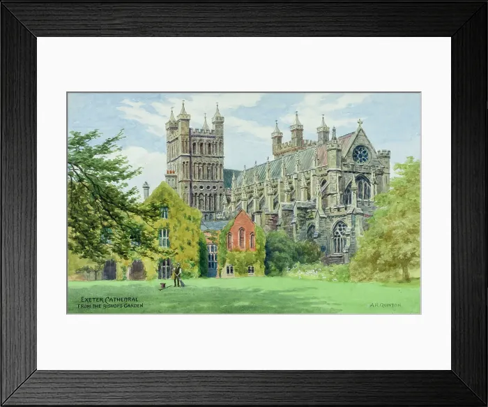 Framed Print : Exeter Cathedral, Exeter, Devon Framed Print : Exeter Cathedral, Exeter, Devon