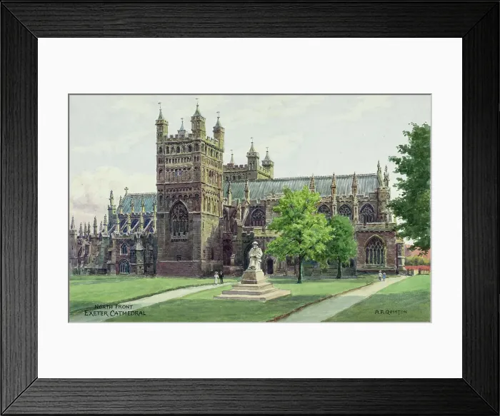 Framed Print : North Front, Exeter Cathedral, Exeter, Devon Framed Print : North Front, Exeter Cathedral, Exeter, Devon