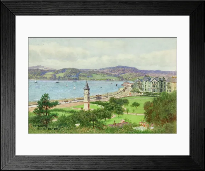 Framed Print : Exmouth, Devon, viewed from the Beacon Framed Print : Exmouth, Devon, viewed from the Beacon