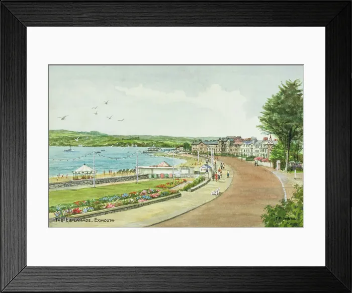 Framed Print : Esplanade, Exmouth, Devon Framed Print : Esplanade, Exmouth, Devon
