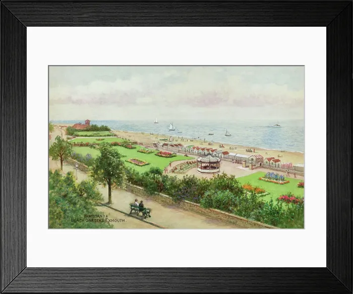 Framed Print : Bandstand and Beach Gardens, Exmouth, Devon Framed Print : Bandstand and Beach Gardens, Exmouth, Devon
