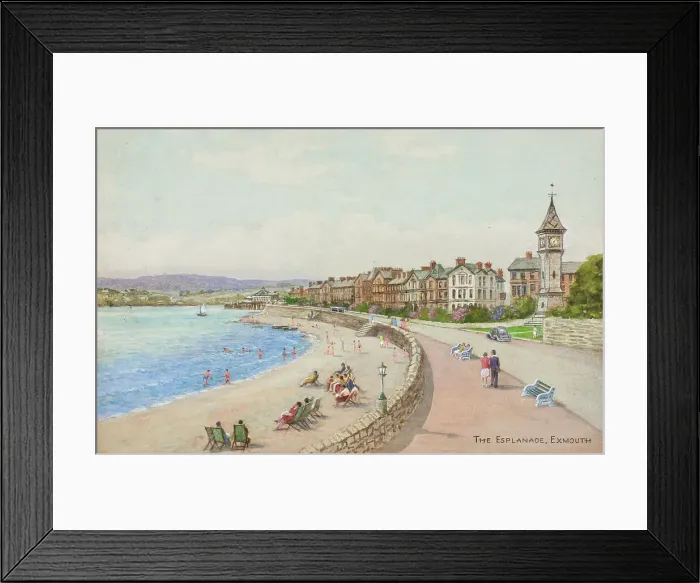 Framed Print : Esplanade, Exmouth, Devon Framed Print : Esplanade, Exmouth, Devon