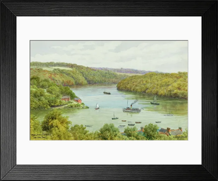 Framed Print : Malpas Ferry, on the Fall, near Falmouth, Cornwall Framed Print : Malpas Ferry, on the Fall, near Falmouth, Cornwall