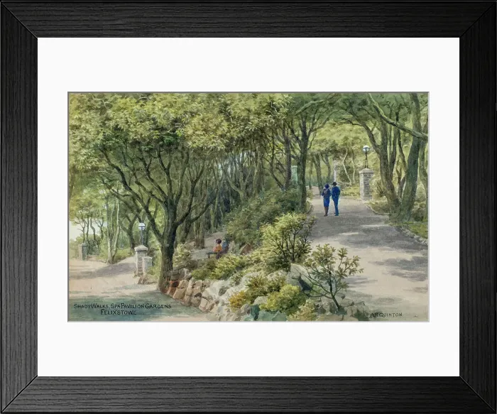 Framed Print : Shady Walks, Spa Pavilion Gardens, Felixstowe, Suffolk Framed Print : Shady Walks, Spa Pavilion Gardens, Felixstowe, Suffolk