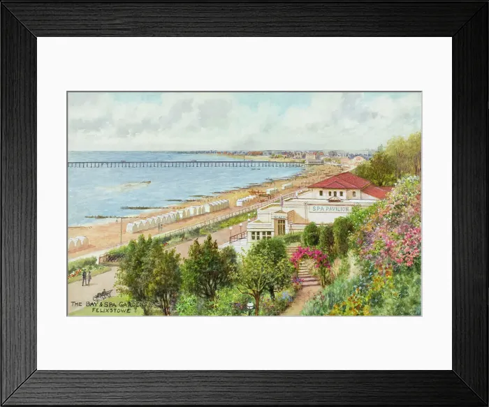 Framed Print : Bay and Spa Gardens, Felixstowe, Suffolk Framed Print : Bay and Spa Gardens, Felixstowe, Suffolk