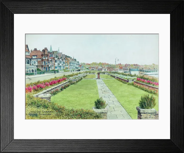 Framed Print : West End Gardens, Felixstowe, Suffolk Framed Print : West End Gardens, Felixstowe, Suffolk