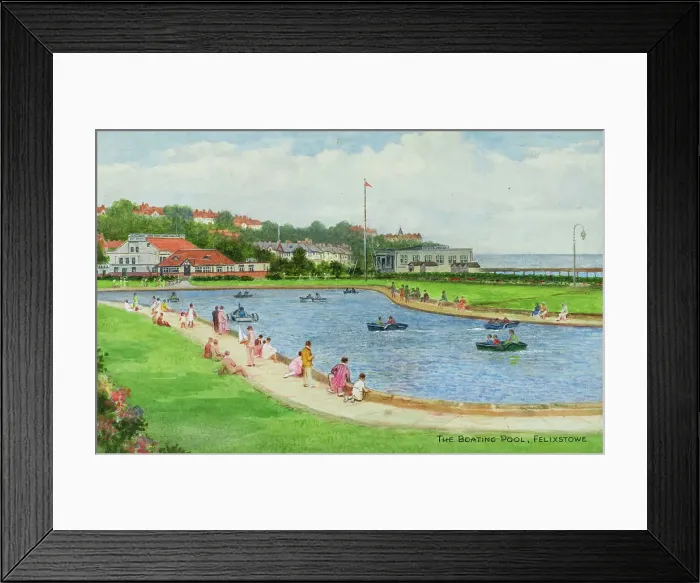 Framed Print : Boating Pool, Felixstowe, Suffolk Framed Print : Boating Pool, Felixstowe, Suffolk