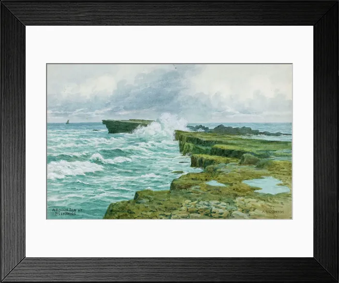 Framed Print : Rough sea at Filey Brigg, North Yorkshire Framed Print : Rough sea at Filey Brigg, North Yorkshire